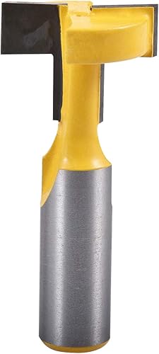 KATUR Ranura en T y broca para fresadora en T, broca de enrutador de ojo de cerradura con vástago de 12 pulgada para fresadora de carpintería de