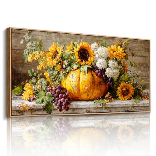 SERIMINO Large Framed Wall Art, Kitchen Wall Art, Floral Wall