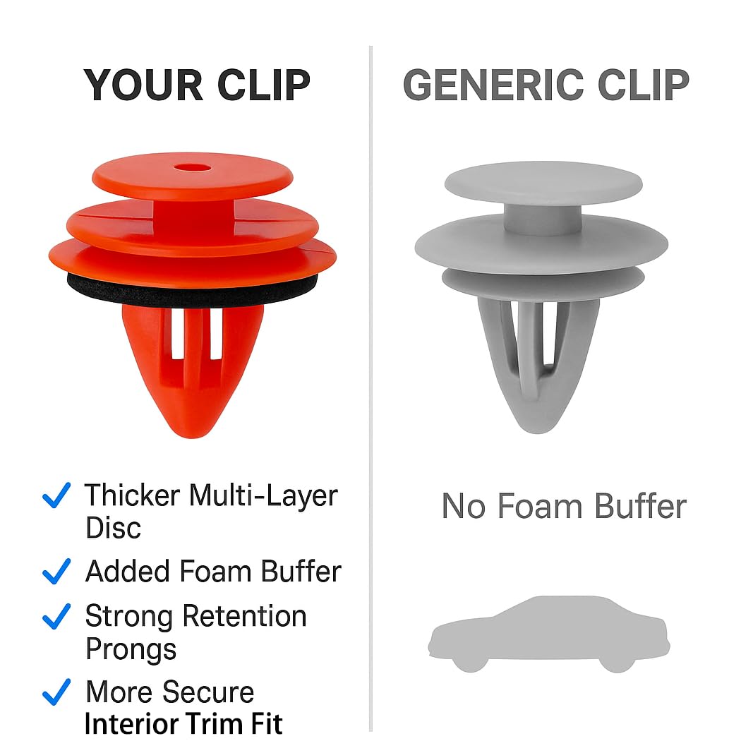 80999-VE000 40PCS Door Trim Panel Clip Compatible with Nissan Infiniti, Interior Trim Retainer Clip for Door Panel, Pillar Trim, Quarter Trim, Headliner, Liftgate & Body Molding Replacement