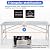 OUZVI Portable Folding Work Platform Scaffold Tower Ladder Stool Bench Adjustable Height Multipurpose Scaffolding Equipment for RV Cleaning High Painting Walls Galvanized Steel Welding Scaffold ()
