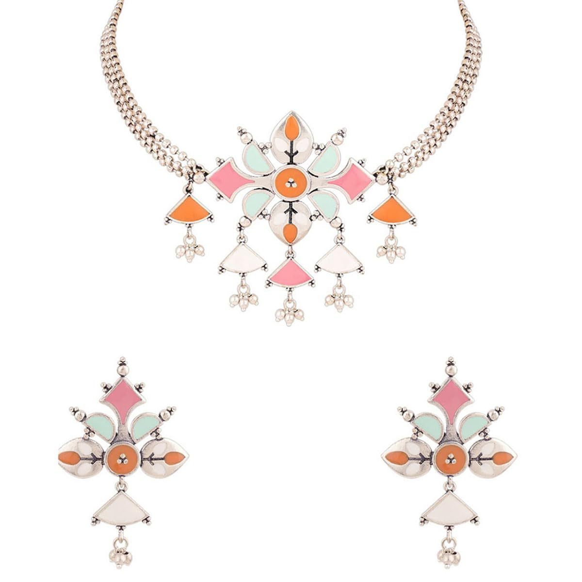 VOYLLA Bagh E Fiza Floral Necklace Set (B0B7NQ4R25) Amazon Price History, Amazon Price Tracker