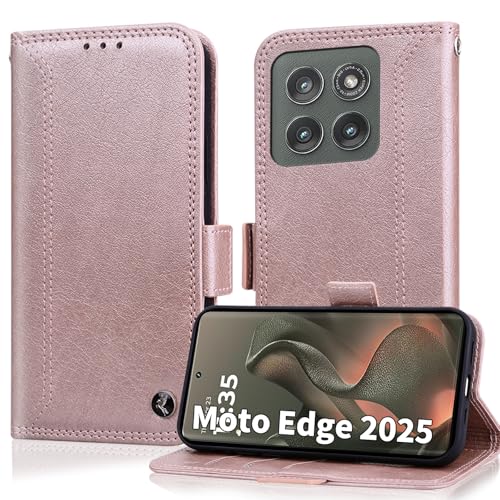 Étui Motorola Edge 2025 protection RFID contre le vol de données et rabat porte-cartes