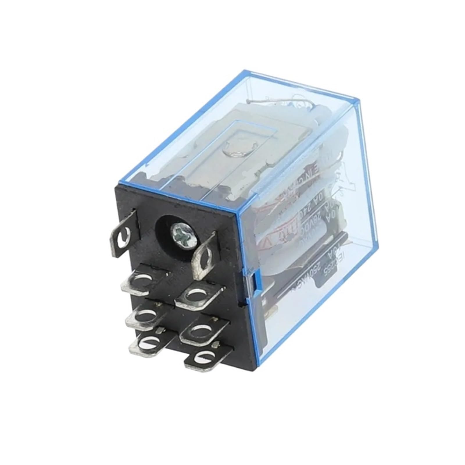 relé electromagnético Juego de 5 relés LY2NJ de 12 V, 24 V, 36 V, 220 V y 110 V CA y CC, pequeño relé de 10 A, Bobina de 8 Pines con Base.(DC 24V)