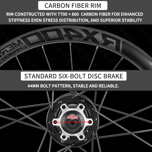 Roues de vélo 700C carbone à roulements 2/4 pour optimiser l'aérodynamisme