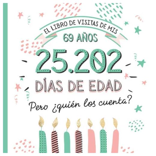 El libro de visitas de mis 69 años: Decoración y regalos originales para el 69 cumpleaños – Ideas para hombre y mujer - 69 años en días - Libro de firmas para felicitaciones y fotos de los invitados