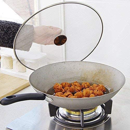 GAFFEL 2 Pcs Stainless Steel Milk Net Cover 8" and 10"/Vessel Net Cover/Multipurpose Net Lid/Lid for Fruits Vegetable Basket, Milk Pan, Food for Kitchen and Dining Table-Pack of 2 2