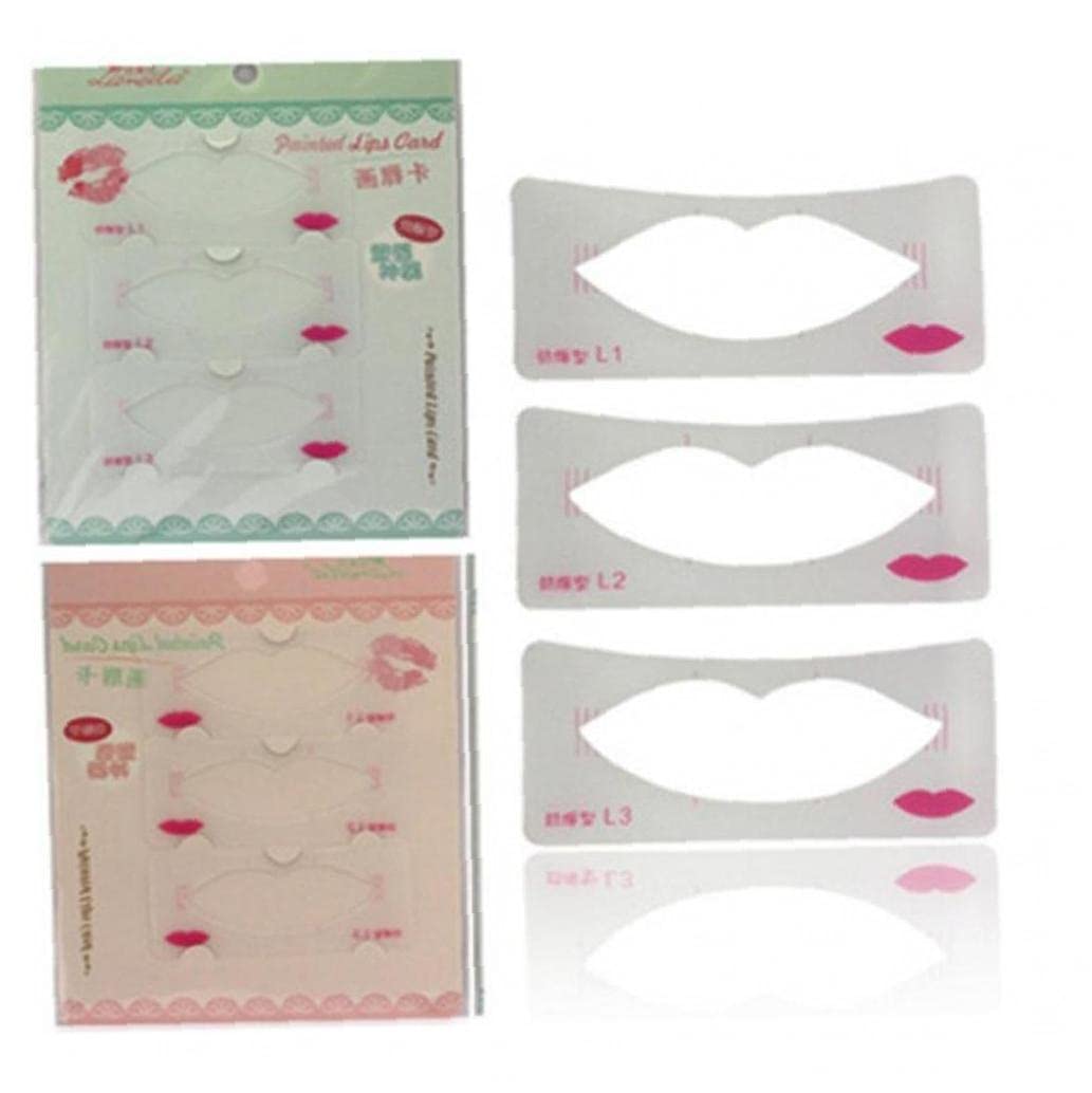 Lippen-Schablonen-Set, 3 Verschiedene Stile – Make-up-Werkzeug Für Perfekte Lippenkonturen