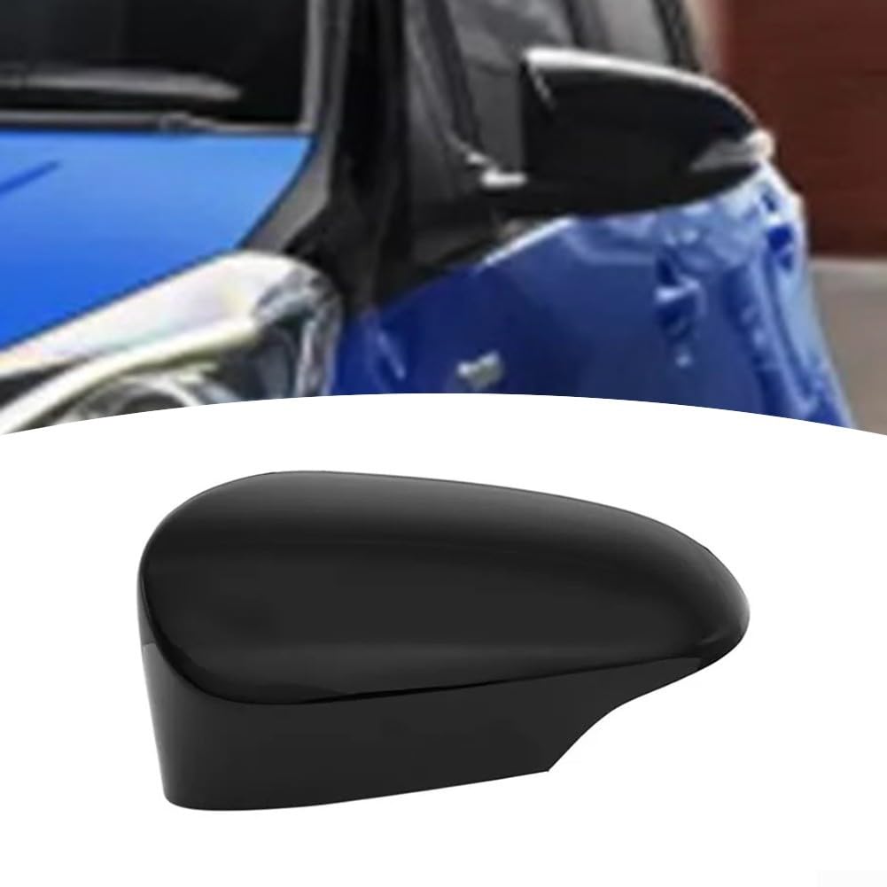 Coprispecchietto Sinistro Per Toyota Yaris 2012-2020 – Cover In ABS Nero Lucido, Protezione Anti Graffio (Bianco)