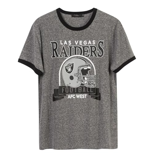 Junk Food Clothing Las Vegas Raiders Backyard Ringer Tee - Extra Large