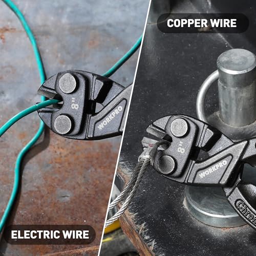 WORKPRO Compact Bolt Cutter 200 mm with Spring, Cr-V Heavy Duty Small Wire Cable with Ergonomic Rubber Grip, Strong Bolt Croppers to Cut Wire, Cables, Chains, Small Screws 8 WORKPRO Compact Bolt Cutter 200 mm with Spring, Cr-V Heavy Duty Small Wire Cable with Ergonomic Rubber Grip, Strong Bolt Croppers to Cut Wire, Cables, Chains, Small Screws - Image 8