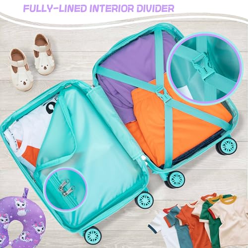 Miniatura 5 de Htgroce Maleta Infantil Niña, Maletas De Viaje Con Almohada Para Cuello, Maleta De Cabina Maleta Niña Con Ruedas Universales