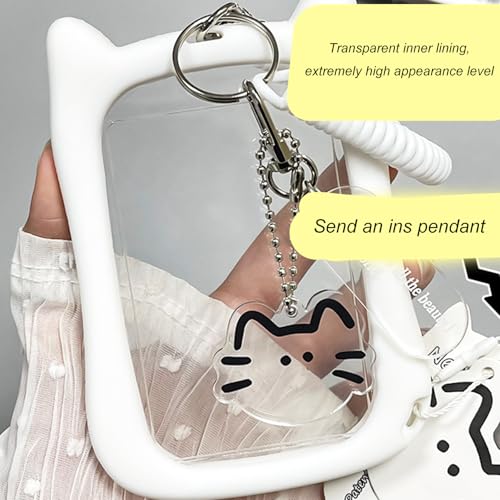 Cats Ear Photocard Holders Clear Card Holders Keychain Card Protective Sleeve Card Covers Lovely Bus Card Sleeves4