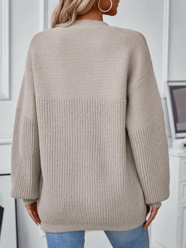 Image of ALLOVIN Womens Open Front Chunky Knit Cardigan, Oversized Soft Long Sleeve Sweater for Spring Fall 2025