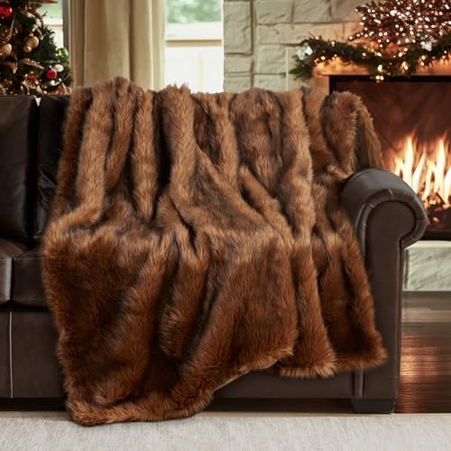 Hyde Lane Faux Fur Throw Blanket, 125x150cm