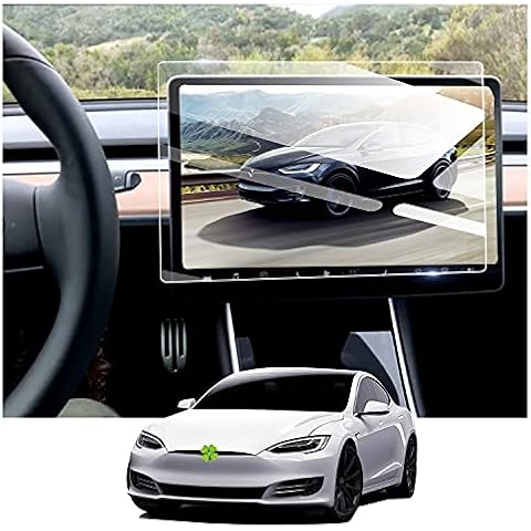 Ruiya Compatible with Tesla Model 3 Model Y Navigation Screen Protector, Tempered Glass Protective Film Model 3 Screen Protector HD GPS Devices Touchscreen Protective Film Scratch-Resistant Cover