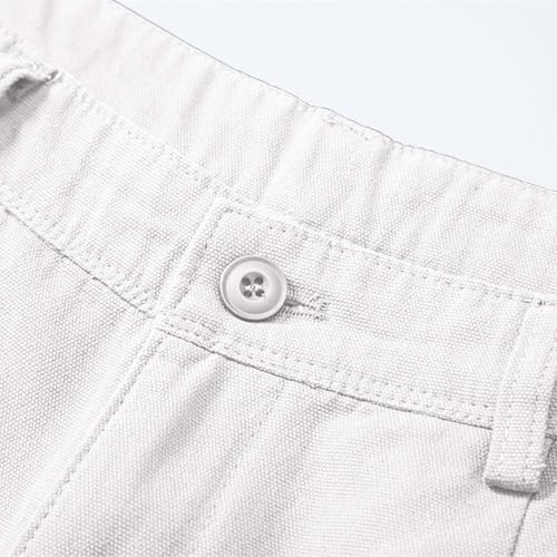 Pantalon d'extérieur léger style cargo d'été uni en coupe ample - 5