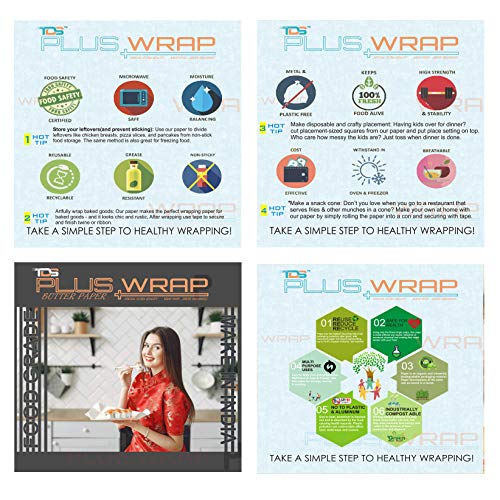 Image of TDS Plus WRAP Plain Bulper for Wrapping (1KG) - Water & Grease Resistant Biodegradable Parchment Roll, Non-Stick, Re-heatable, Oven-Safe, Foodsafe for Packing & Serving