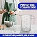 Terbold 5 Liter Measuring Pitcher 3-Pack | 1.3 Gallon Shatterproof Plastic Large Graduated Mixing Pitchers, 1 to 2 Gallons (5L, 5000ml)