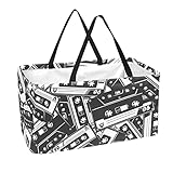 【Material】Esta bolsa de supermercado reutilizable está hecha de tela Oxford 300D, tela resistente, no es fácil de dañar, es liviana de transportar y muy duradera.