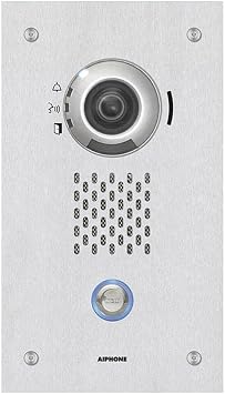 Aiphone IX-DVF Flush Mount IP Video Door Station, Stainless Steel | The flush-mount stainless door station the IX and IXG system is built around