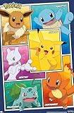 Trends International Pokémon - Group Collage Wall Poster, 22.375' x 34', Unframed Version for Bathroom