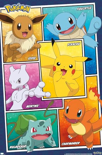 Trends International Pokémon - Group Collage Wall Poster, 22.375