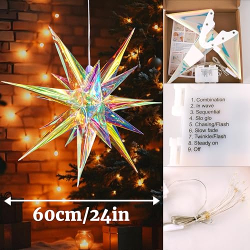 Lustre 21 étoiles d'angle de 60 cm pour plafond design - 2