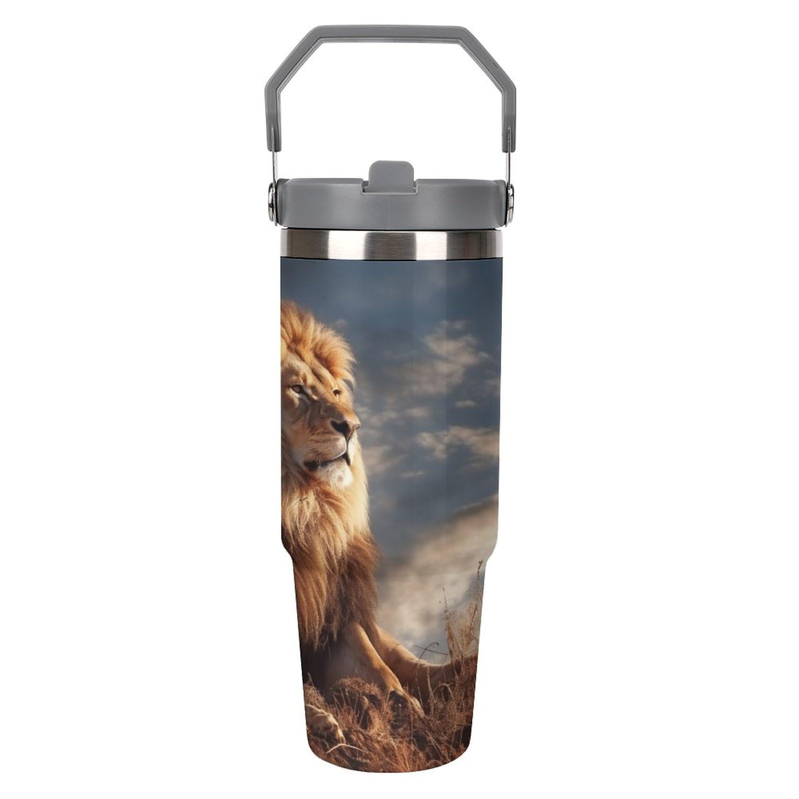 Bouteille d'eau isotherme grande capacité en acier inoxydable Two Lions