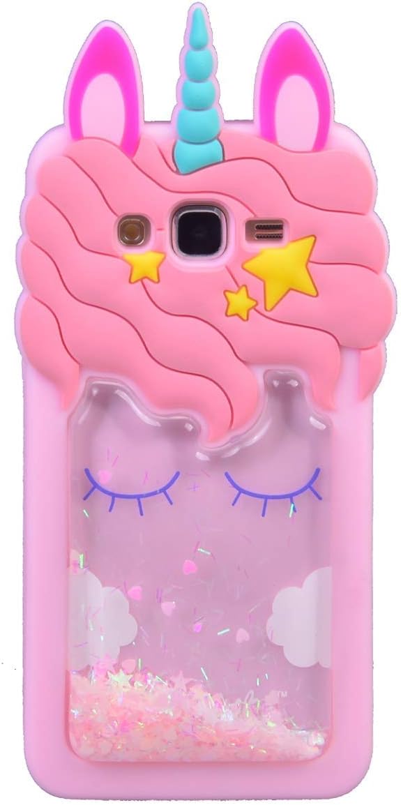 Quicksand Unicorn Case for Samsung G530,Awin 3D Cute Kids Girls Women Bling Glitter Soft Silicone Rubber Case for Samsung Galaxy Grand Prime G530/J2 Prime/Grand Prime Plus G532 (Quicksand Unicorn)