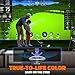 Golf Simulator Impact Screen: Ultra Clear Hitting Screen for Home/Indoor/Garage Swing Training - Thickened Golf Practice Net with 48pcs Grommet Holes, 10 ft x 10 ft