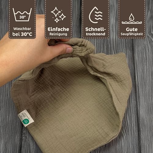 Hundehalstuch, Oeko-TEX® Standard 100 - Hunde Halstuch als Geschenk für Hundeliebhaber (Khaki)