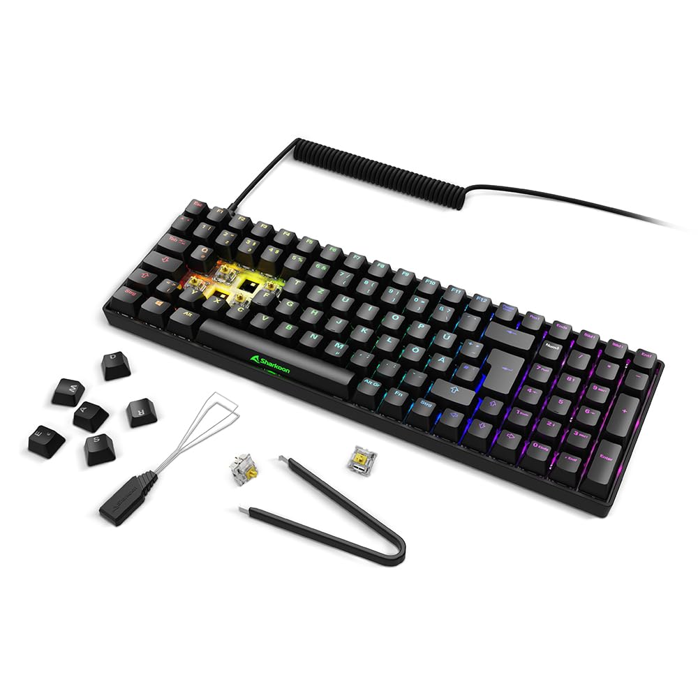 Sharkoon SGK50 S2 Nero, RGB, Gateron Giallo