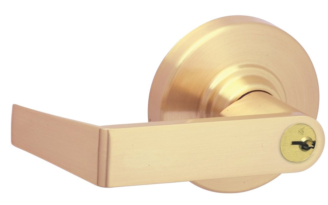 Schlage commercial ND53BDRHO619 ND Series Grade 1 Cylindrical Lock, Entry Function Turn/Push-Button Locking, Rhodes Lever Design, Satin Nickel Finish