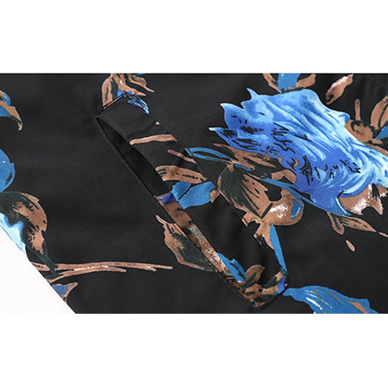 Image of HENGAO Men's Stylish Floral Bomber Jacket
