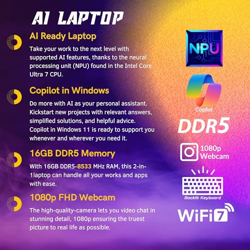 Image of Dell 16 Plus 2-in-1 Laptop, 16 inch 1920 x 1200 Touchscreen, Core Ultra 7 256V(>i9-13900H), AI Ready, Copilot, Backlit Keyboard, 1080p Webcam, Wi-Fi 7, Windows 11 Home, Ice Blue(16GB DDR5 RAM | 1TB SSD)