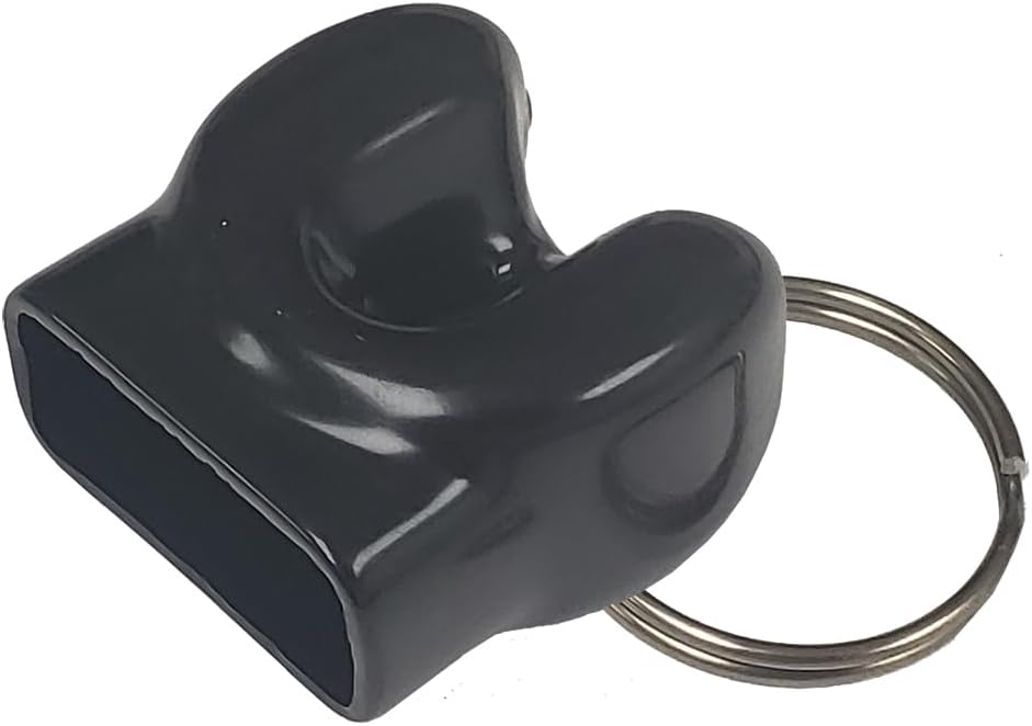JCS Mouthpiece Cover with Stainless Steel Split Ring, Black