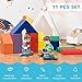 Soozier Foam Climbing Blocks for Toddlers, 11-Piece Baby Soft Foam Play Set, Climb and Crawl Activity Playset Building Blocks for Aged 1-3 Years Old Boys & Girls, Assorted
