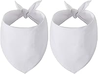 Vista 10 de Bandanas en blanco para perros, 3 unidades, bufanda triangular negra sólida de algodón de primera calidad, diseño personalizado