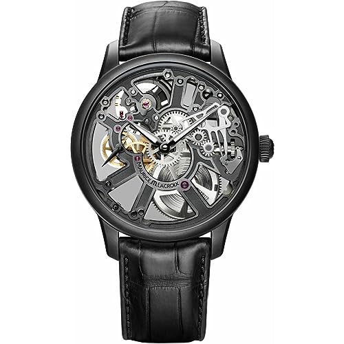 Maurice Lacroix Masterpiece Skeleton 43mm Watch | Black/Black