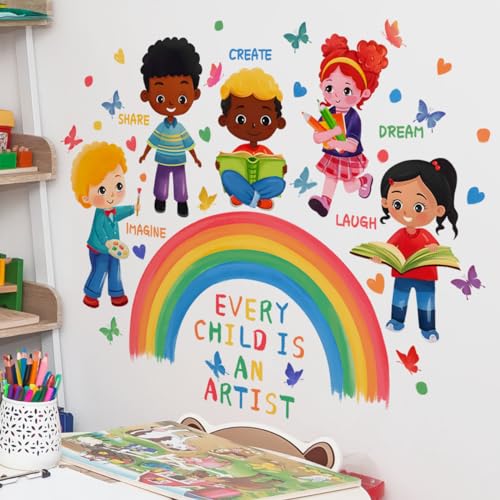 Vinilos Decorativos Arcoíris y Frases Inspiradoras para Niños miniatura 4