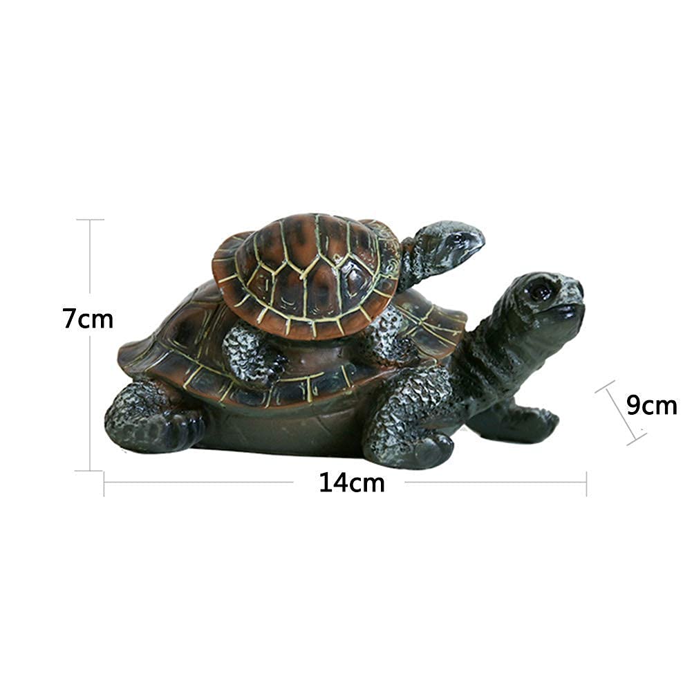 Posąg żółwia mały do figurek ogrodowych, rzeźby zwierząt Home Decor, ozdoby na zewnątrz do bajkowych dekoracji ogrodowych, A