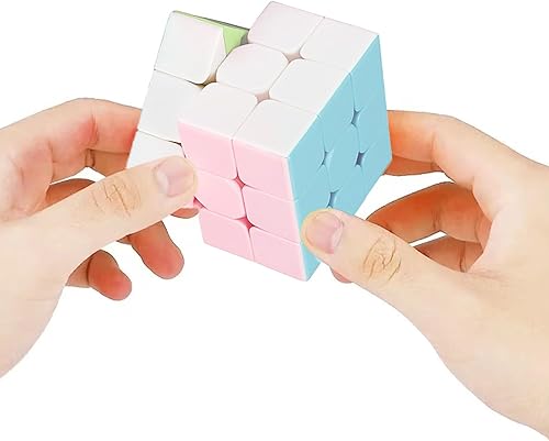 Miniatura 5 de Paquete de 6 cubos de velocidad de 3 x 3, cubos sin calcomanías de 3 x 3, recuerdos de fiesta, juguetes de rompecabezas, premios para el aula,