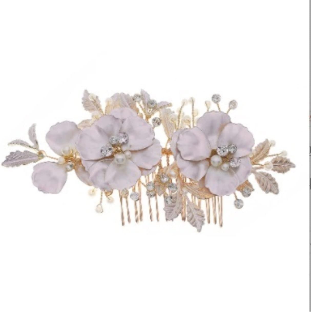 Hair Comb Slides Jewelry Crown for Women Crystal Combs Rhinestone Pearl Bridal Wedd ing Accessories