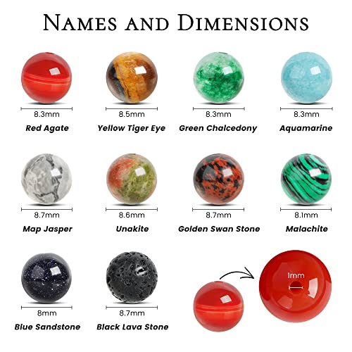 SOSMAR 200pcs Stone Beads - Image 2