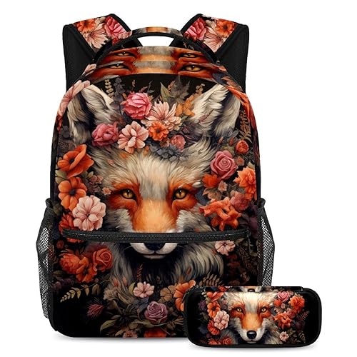 Sac à dos animaux floraux avec grande capacité contre le mal de dos