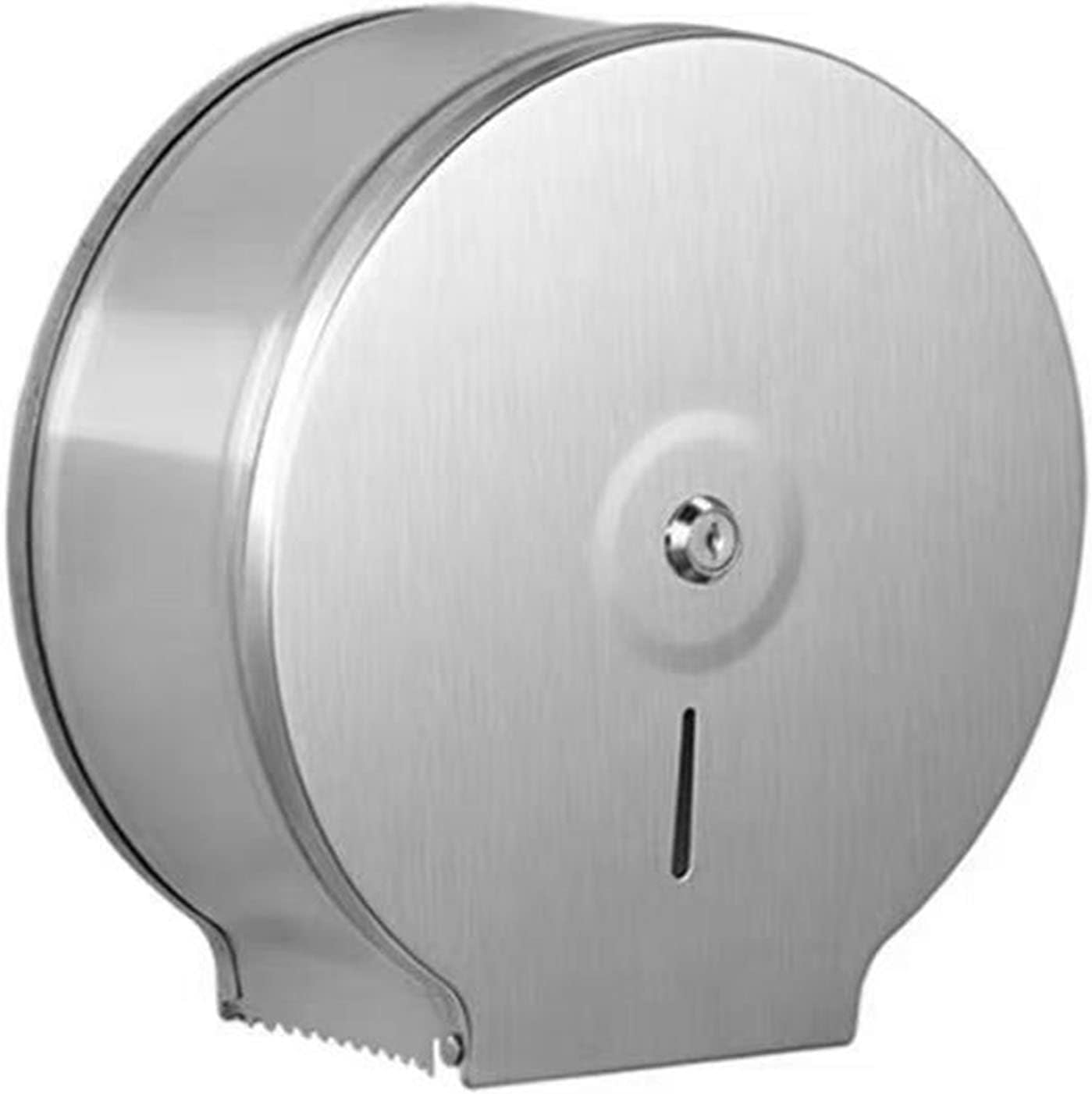 Commercial Jumbo Toilet Paper Dispenser With Shelf 9 Inch Roll 2.5 Core Stainless Steel Paper Towel Dispenser Wall Mounted Single Roll Toilet Paper Holder Tissue Dispenser (Silver)