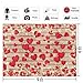 HQM 9X6FT Vintage Rustic Wood Glitter Glow Red Love Heart Valentine's Day Theme Photography Backdrop Wedding Anniversary Bridal Shower Mother's Day Photo Background Couple Studio Shoot Props Supplies