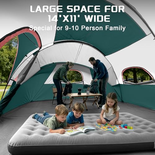 Carpa para camping HG para 10 personas impermeable tipo domo familiar miniatura 4