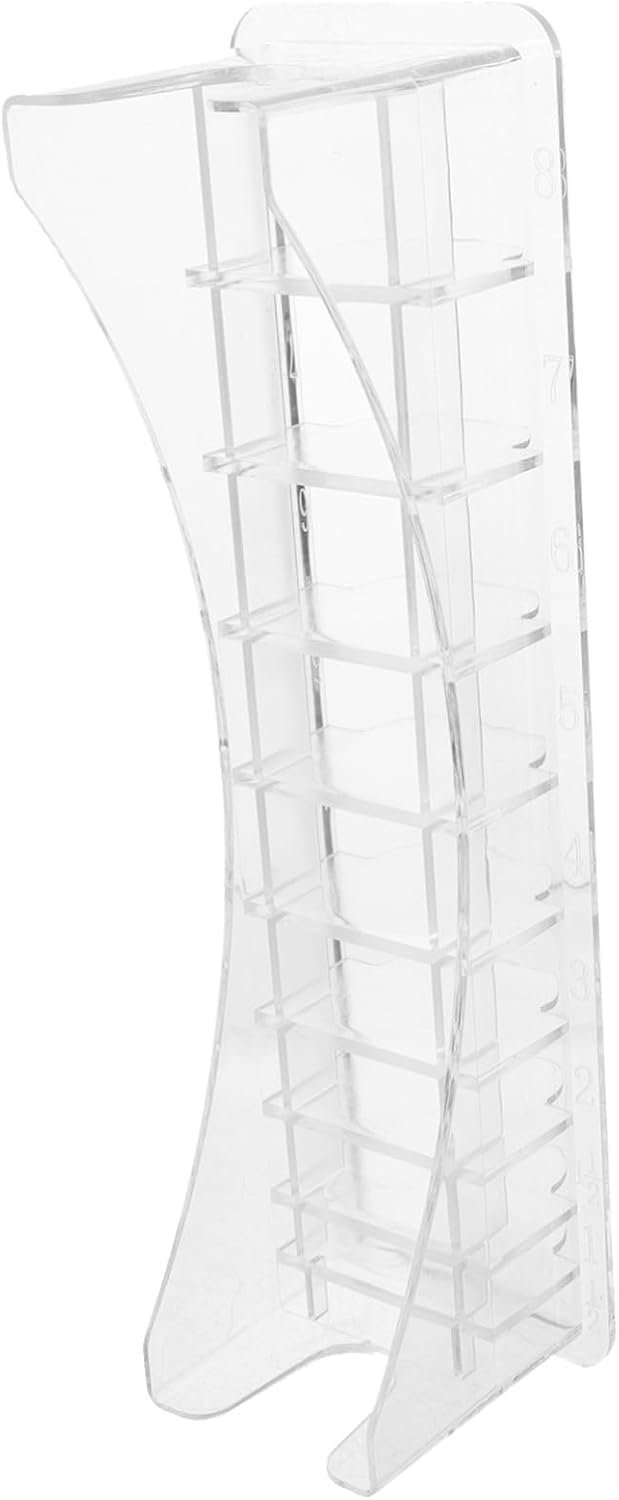 LIFKOME Clipper Guard Holder Storage Box Hair Clipper Comb Organizer for Barbershop Rectangular Plastic Container Base for Hair Styling Tools