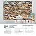 GREAT ART Photo Wallpaper – Shale Stonewall – Picture Decoration Realistic Rustic Paper Stone Wall Cladding Industrial Design Look Masonry Image Decor Wall Mural (82.7x55.1in - 210x140cm)